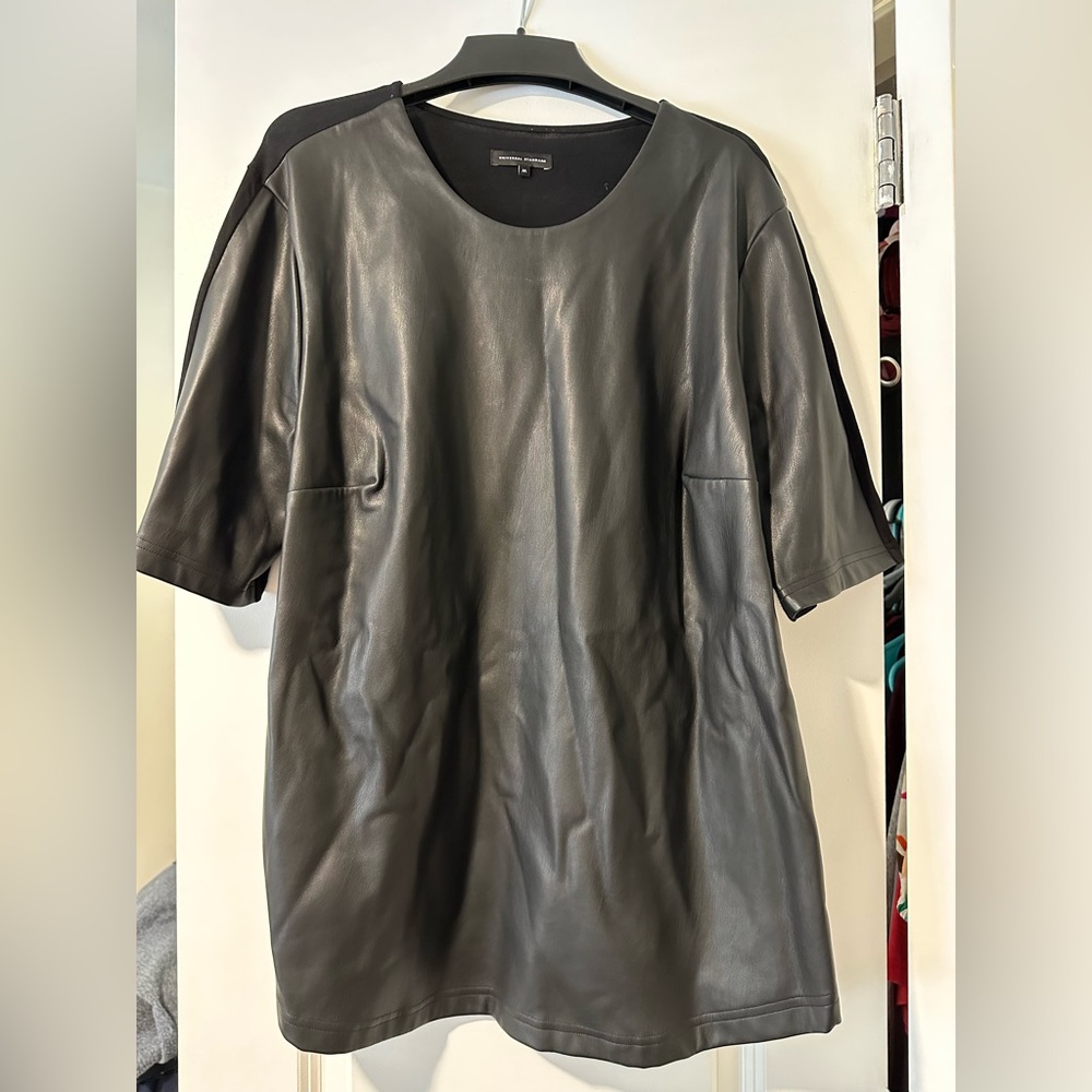 Universal Standard faux leather top